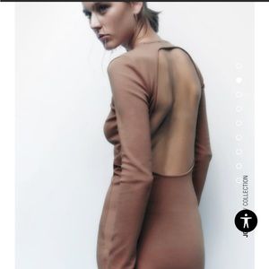 Zara open back dress